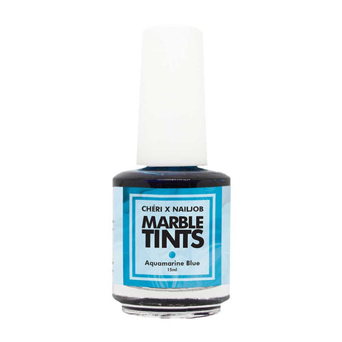 CHERI x NAILJOB Marble Tints - Aquamarine Blue