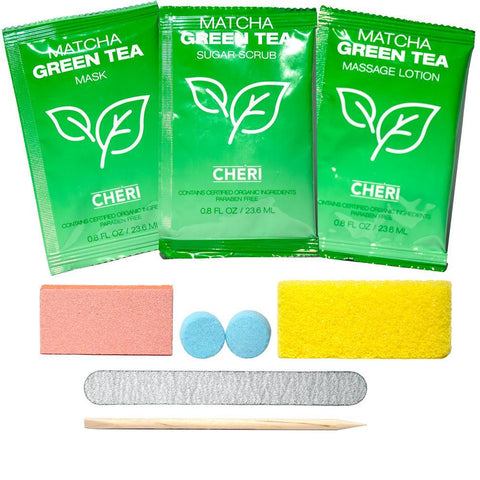 Cheri - 8 in 1 Pedicure Packets Matcha Green Tea